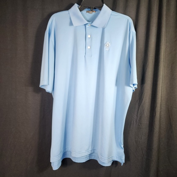 Peter Millar Other - Peter Millar Summer Comfort Polo Shirt Mens XL Light Blue Embroidered Logo Golf